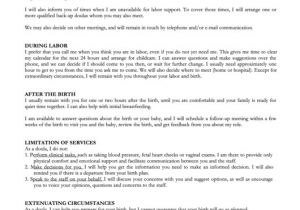 Doula Contract Template Contract Of Services for Doula Support Printable Pdf Download