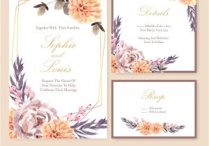 Download Wedding Card Flower Images Dried Floral Wedding Card Design with Rose