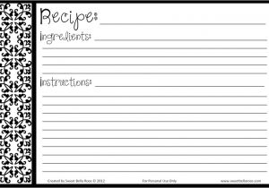 Downloadable Recipe Template Blank Recipe Template Printable Templates Resume