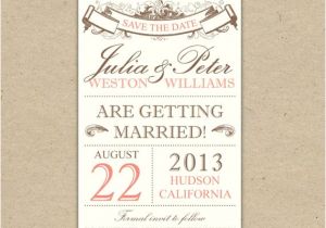 Downloadable Save the Date Templates Free Items Similar to Save the Date Custom Printable