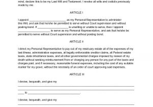 Downloadable Will Template Last Will and Testament Samples and Templates