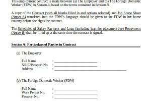 Draft Contract Of Employment Template Free Employment Contract Template 9 Free Sample Example