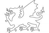 Dragon Cutout Template Welsh Dragon Pattern Use the Printable Outline for Crafts