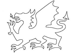 Dragon Cutout Template Welsh Dragon Pattern Use the Printable Outline for Crafts