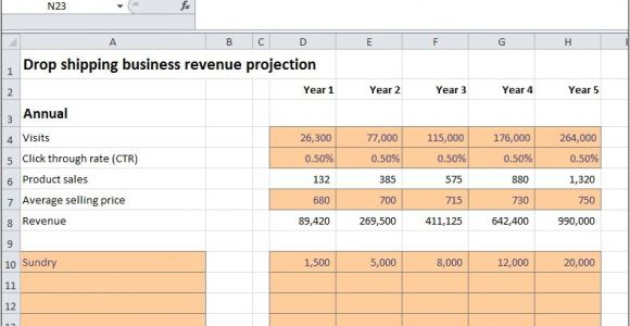 Drop Shipping Business Plan Template Drop Shipping Business Revenue Projection Plan Projections