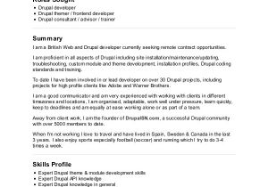Drupal Developer Resume Sample 10 Sample Web Developer Resumes Sample Templates