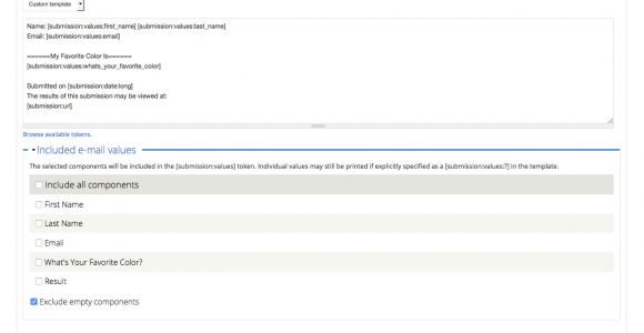 Drupal Webform Email Template Drupal Webform Custom Email Template 02 Browse tokens