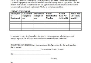 Dry Hire Contract Template Equipment Rental Contract Template