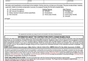 Drywall Bid Proposal Template Contractor Proposal Free Print Contractor Proposal forms
