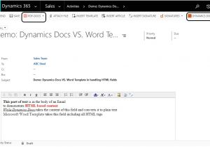 Dynamics Crm 2016 HTML Email Templates Dynamics Crm Word Templates issue with HTML Fields