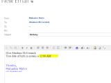Dynamics Crm 2016 HTML Email Templates Email Template Show Date or Time Portion Only for