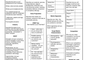 E-business Plan Template One Page Business Plan Template E Commerce