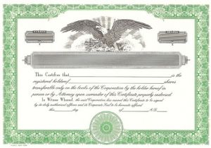 Eagle Stock Certificate Template Blank Certificates Corporation Blank Stock Certificates
