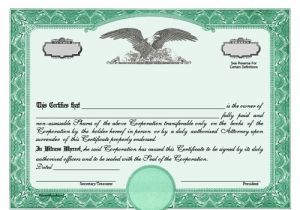 Eagle Stock Certificate Template Blank Stock Certificates