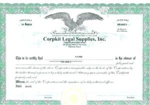 Eagle Stock Certificate Template Fancy Common Stock Certificate Template Component Online