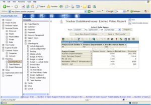 Earned Value Report Template Project Earned Value Report Tracker Data Warehouse