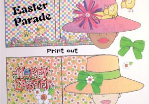 Easter Bonnets Templates Lucine 39 S Swing Card and Easter Bonnet Girls