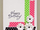 Easy and Beautiful Birthday Card Handmade Bold Dot Tape Card Paper Cards Simple Cards Greeting