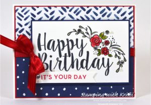 Easy and Beautiful Birthday Card Handmade Stampin Up Happy Inkin Thursday Big On Birthdays Blog