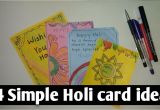 Easy and Beautiful Card Making 4 Simple Holi Greeting Card Ideas Beautiful Handmade Cards