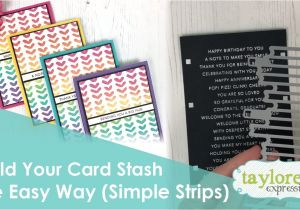 Easy and Simple Card Designs Build Your Card Stash the Easy Way Simple Strips