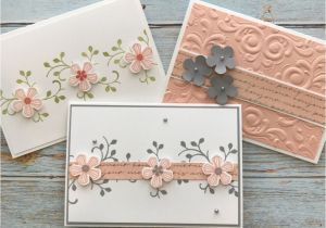 Easy and Simple Card Designs thoughtful Blooms Stamp Set Small Blooms Punch In 2020