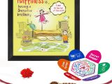 Easy Card Of Raksha Bandhan Indigifts Rakshabandhan Gifts for Brother Happiness is