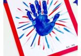 Easy Card On Independence Day 4th Of July Independence Day Fireworks Handprint Patriotic