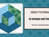 Easy Card Trick Quilt Pattern 2 Minute Video Tutorial 3d Hexagon Quilt Block Sewn Up