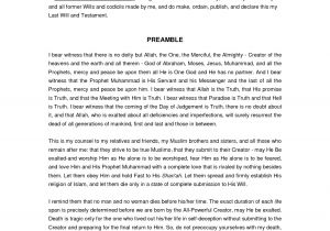 Easy Last Will and Testament Free Template Simple Last Will and Testament Sample Free Printable