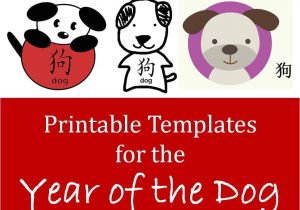 Easy New Year Card Making Kids Crafts for Chinese New Year Printable Dog Templates