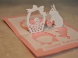 Easy Pop Up Card Birthday Easter Bunny and Basket Pop Up Card Template with Images