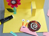 Easy Pop Up Card Flower Buntes Papier Pappe Ausgelesene Magazine Schere Und