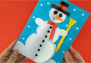 Easy Pop Up Xmas Card 3d Snowman Christmas Card A I Diy Christmas Decoration Ideas Easy Christmas Crafts A I A I