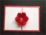 Easy Pop Up Xmas Card Easy to Make A 3d Flower Pop Up Paper Card Tutorial Free