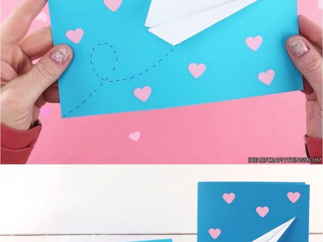 Easy Teachers Day Card Ideas Easy Paper Airplane Valentine S Day Cards ...