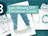 Easy Watercolor Christmas Card Ideas Easy Diy Christmas Cards Last Minute Card Ideas Youtube