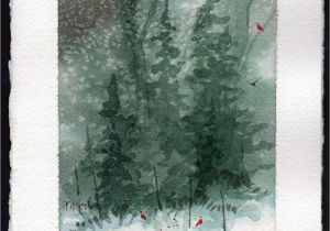 Easy Watercolor Christmas Card Ideas Hand Painted Watercolor Christmas Card Christmas