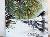 Easy Watercolor Christmas Card Ideas Hidden Lane 40 416 Et Pine Brush 40 408 De Penny Black Par