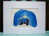 Easy Watercolor Christmas Card Ideas Oh Holy Night Nativity Scene original Watercolor Christmas