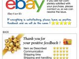 Ebay Feedback Request Template 100 Thank You Business Card for Ebay Seller Free Shipping