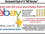 Ebay Feedback Templates 50 Ebay Seller Custom Personalized 5 Star Reminder Thank