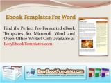 Ebook Cookbook Template Ebook Templates for Word