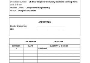 Eco form Template 16 Change order Templates Free Sample Example format