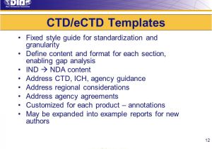 Ectd Templates Dia Ers Siac Ind Cmc Ectd Submissions Part Ii Ind to Nda