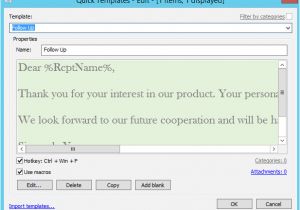 Edit Outlook Email Template Creation Of Reply Templates From Emails In Outlook
