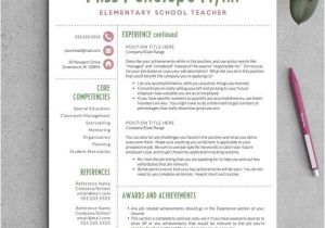 Editable Teacher Resume Template Elementary Teacher Resume Template for Word Pages 1 3