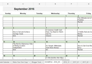Editorial Calendar Template Google Docs 2018 Editorial Calendar In Google Sheets Young Adult Money
