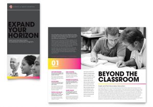 Education Brochure Templates Free Download Adult Education Business School Tri Fold Brochure