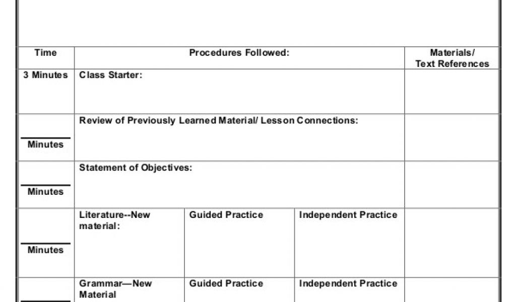 Efl Lesson Plan Template English Lesson Plan Example | williamson-ga.us